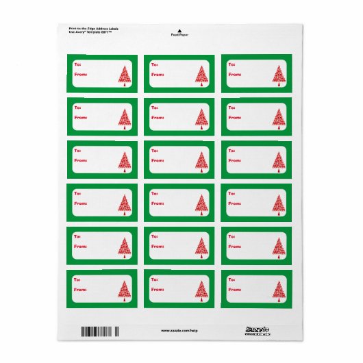 Skully Xmas Tree Etiket (Full Sheet)