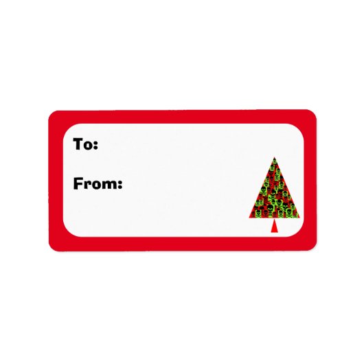Skully Xmas Tree Etiket (Voorkant)