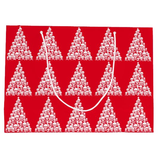 Skully Xmas Tree Large Cadeautasje (Achterkant)