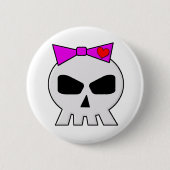 SkullyBow-220 Ronde Button 5,7 Cm (Voorkant)
