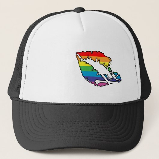skullz en lippen. trucker pet (Voorkant)