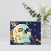 skullz. omhoog met bellen. briefkaart (Staand voorkant)
