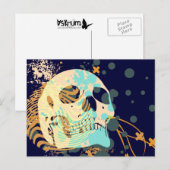skullz. omhoog met bellen. briefkaart (Voorkant / Achterkant)