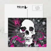 skullz. rechte verdraaide pijlen. briefkaart (Voorkant / Achterkant)