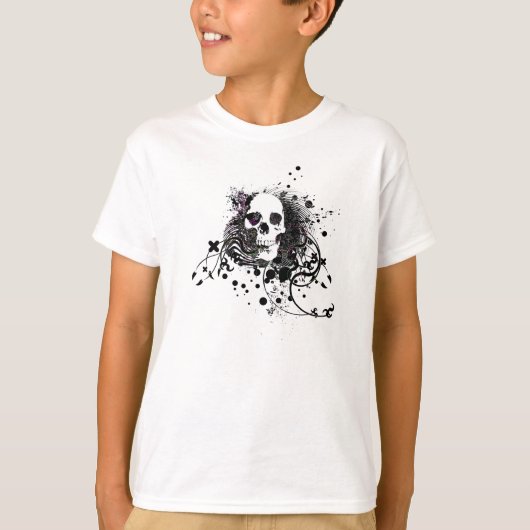 skullz. rechte verdraaide pijlen. t-shirt (Voorkant)