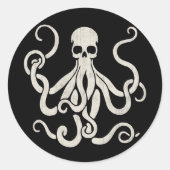 Skultopus Ronde Sticker (Voorkant)