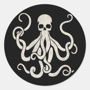 Skultopus Ronde Sticker