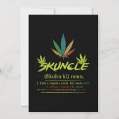 Skuncle Definition Weed Roking Oom Funny Stoner Kaart (Voorkant)