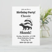 Skunk Animal Funny Birthday Kaart (Staand voorkant)