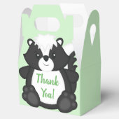Skunk Baby shower Green Bedankdoosjes (Geopend)