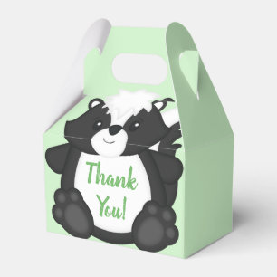 Skunk Baby shower Green Bedankdoosjes