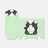 Skunk Baby shower Green Bedankdoosjes (Uitgevouwen)