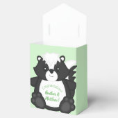 Skunk Baby shower Green Bedankdoosjes (Geopend)