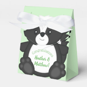 Skunk Baby shower Green Bedankdoosjes