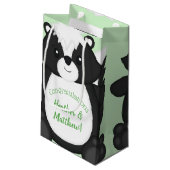 Skunk Baby shower Green Klein Cadeauzakje (Achterkant Gekanteld)
