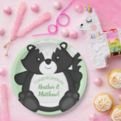 Skunk Baby shower Green Papieren Bordje (Feest)