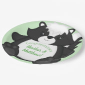 Skunk Baby shower Green Papieren Bordje (Gekanteld)