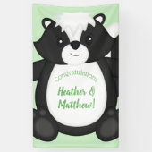 Skunk Baby shower Green Spandoek (Verticaal)