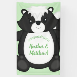 Skunk Baby shower Green Spandoek
