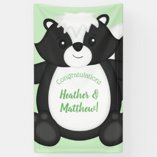 Skunk Baby shower Green Spandoek