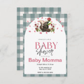 Skunk Baby shower Invitation Kaart (Voorkant / Achterkant)