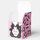 Skunk Baby shower Roze Bedankdoosjes (Geopend)