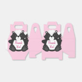 Skunk Baby shower Roze Bedankdoosjes (Uitgevouwen)
