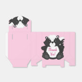Skunk Baby shower Roze Bedankdoosjes (Uitgevouwen)