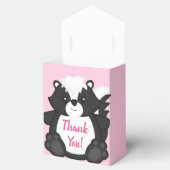 Skunk Baby shower Roze Bedankdoosjes (Geopend)