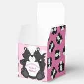 Skunk Baby shower Roze Bedankdoosjes (Geopend)