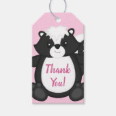 Skunk Baby shower Roze Cadeaulabel (Voorkant)