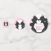 Skunk Baby shower Roze Confetti (Achterkanten)
