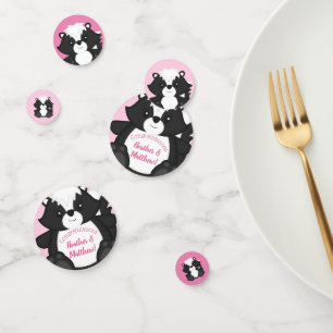 Skunk Baby shower Roze Confetti