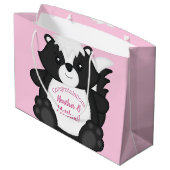 Skunk Baby shower Roze Groot Cadeauzakje (Achterkant Gekanteld)