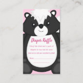 Skunk Baby shower Roze Informatiekaartje (Voorkant)