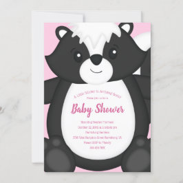 Skunk Baby shower Roze Kaart