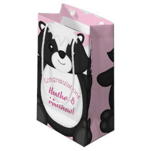 Skunk Baby shower Roze Klein Cadeauzakje