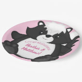 Skunk Baby shower Roze Papieren Bordje (Gekanteld)