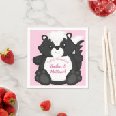 Skunk Baby shower Roze Servet (Insitu)