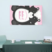Skunk Baby shower Roze Spandoek (Beurs)
