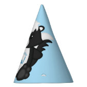 Skunk Birthday Party Blue Feesthoedjes (Rechts)