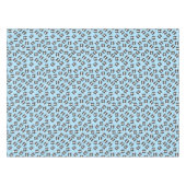 Skunk Birthday Party Blue Tafelkleed (Voorkant (Horizontaal))