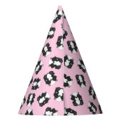 Skunk Birthday Party Pink Feesthoedjes (Achterkant)