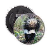 Skunk Black and White Button Flesopener (Voorkant)