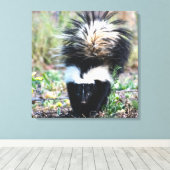 Skunk Black and White Canvas Afdruk (Insitu (Houten vloer))