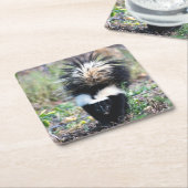 Skunk Black and White Kartonnen Onderzetters (Schuin)