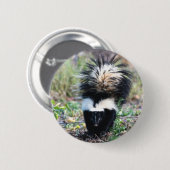 Skunk Black and White Ronde Button 5,7 Cm (Voorkant /achterkant)