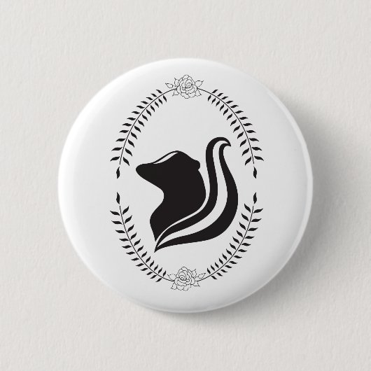 Skunk Cameo Silhouette Button (Voorkant)