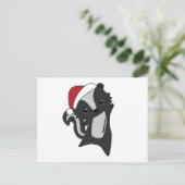 Skunk Christmas Skunks Winter Animals Briefkaart (Staand voorkant)