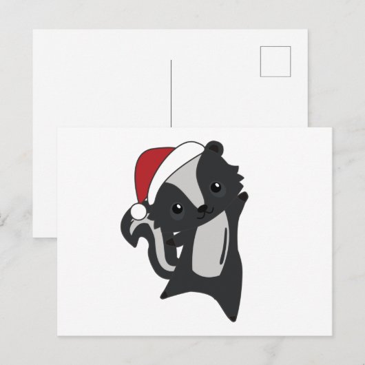 Skunk Christmas Skunks Winter Animals Briefkaart (Voorkant / Achterkant)